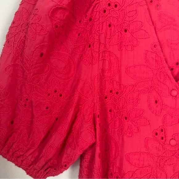 Zara Eyelet Embroidered Midi Dress Size XS - Picture 6 of 8